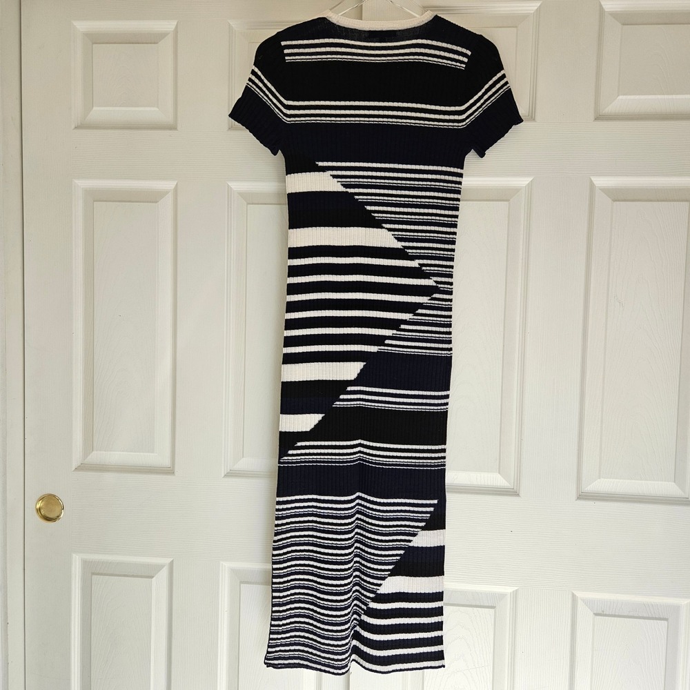 Equipment Femme Dewey Sweater Midi Dress Blue Stripe Womens Small Wool - Picture 10 of 12